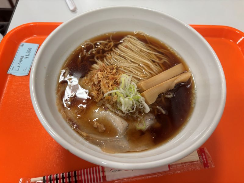 北海道物産展のかちかの醤油ラーメン